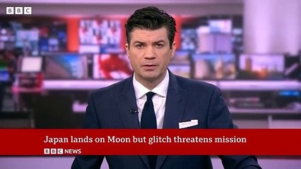 BBC News - Japan lands on Moon but Glitch Threatens Mission