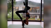 ‘Kudüs Fatihi Selahaddin Eyyubi’nin Victoria’sı Tuvana Türkay, hamak yogası yaptığı anları paylaştı