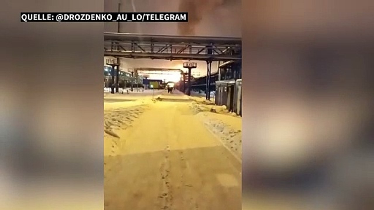 Brand in erdgasterminal im russischen ostseehafen ust-luga