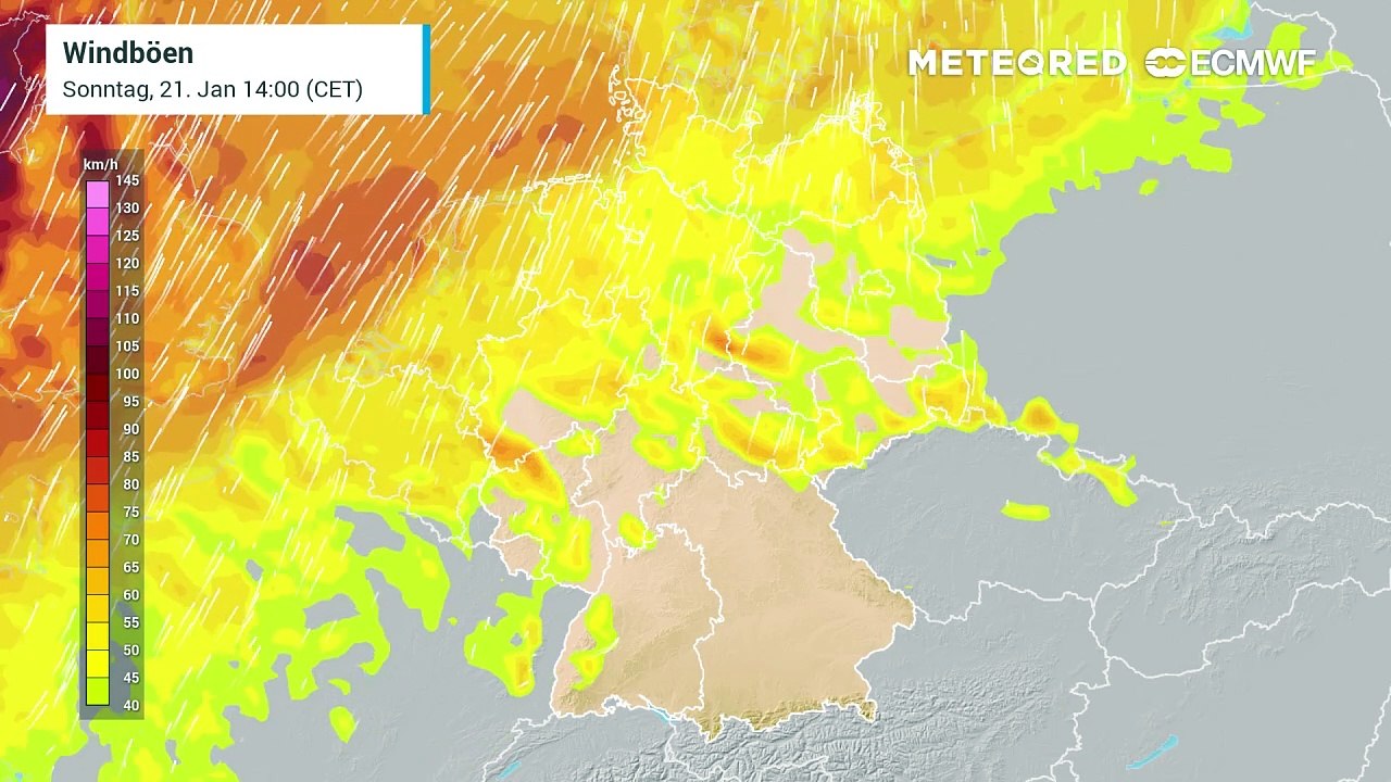 Sturm-warnung für deutschland! ab montag wird es stürmisch und nass! es kommt zu tauwetter!