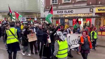 At the Devon 4 Palestine march in Exeter  Video by Alan Quick IMG_3795