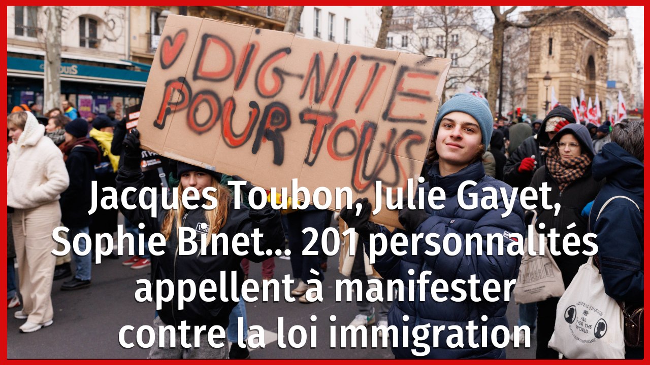 Jacques Toubon, Julie Gayet, Sophie Binet… 201 personnalités appellent à manifester contre la loi immigration