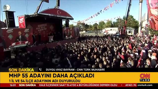 MHP, 1 il ve 54 ilçe adayını daha açıkladı