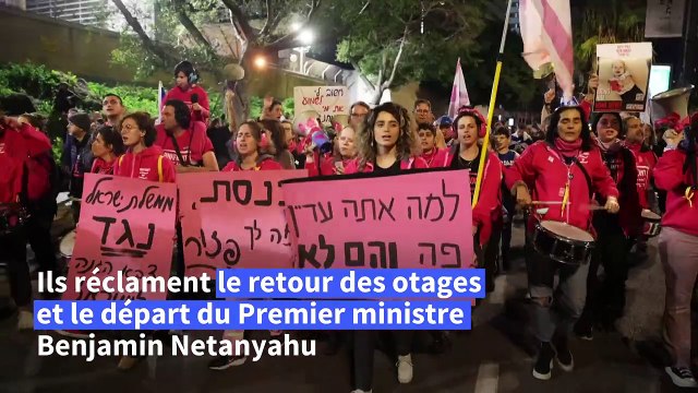 Des milliers d'Israéliens réclament le retour des otages et le départ de Netanyahu