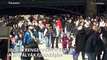 Idén is hatalmas tömeg korcsolyázott a Jégpályák Éjszakáján