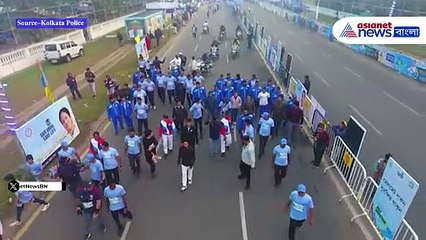 কলকাতা পুলিশের হাফ ম্যারাথনে দৌড় অভিষেকের