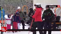 Palandöken'de kayak heyecanı! Doluluk oranı yüzde 100 oldu