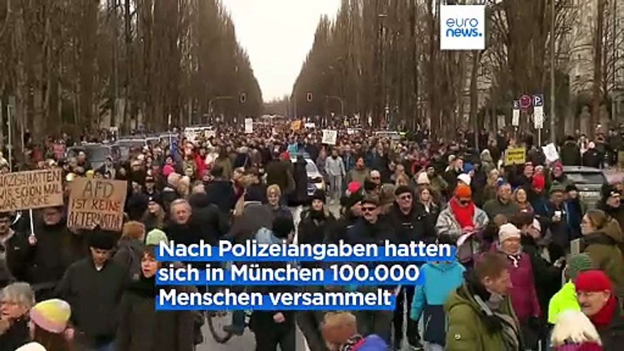 Erneut deutschlandweite Proteste gegen rechts: Demo in München wegen Überfüllung abgebrochen