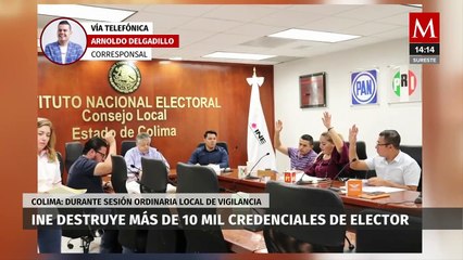 En Colima, INE destruye más de 10 mil credenciales de elector