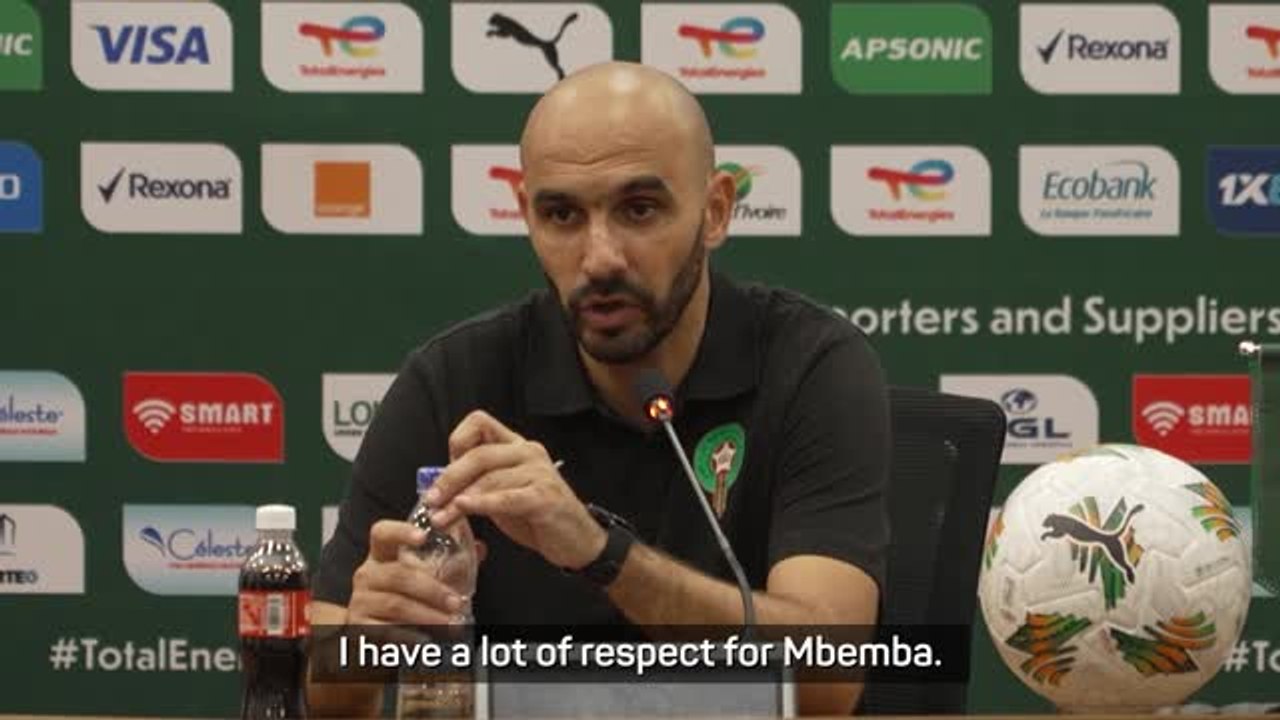 Morocco coach Regragui regrets heated exchange with Congo's Mbemba