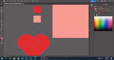 How To Make 3D Inflated Effect In Adobe Illustrator । Heart Effect। Easy #adobeillustrator