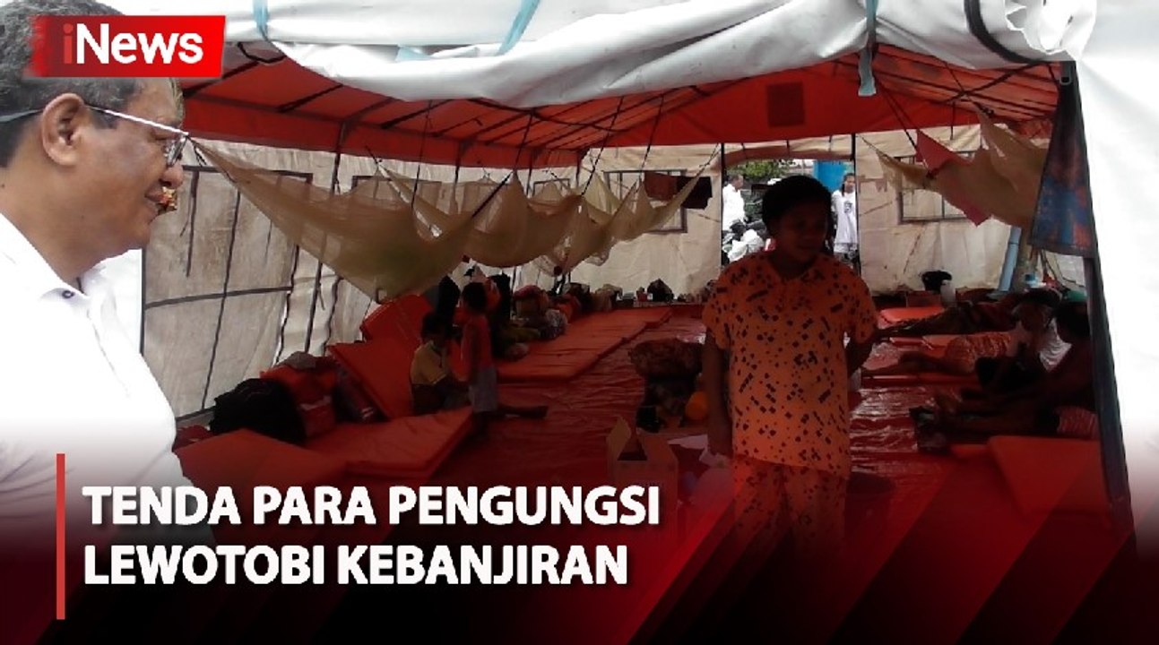 Pilu Pengungsi Erupsi Gunung Lewotobi di NTT, Tenda Kebanjiran saat Hujan Deras