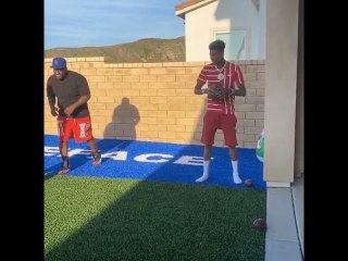 Blueface Plays Quarterback And Wide Receiver In Backyard Football