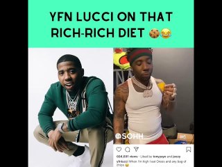 YFN Lucci Shows Off His Diet When High