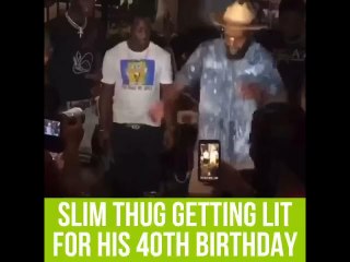 Slim Thug Dances For 40th Birthday