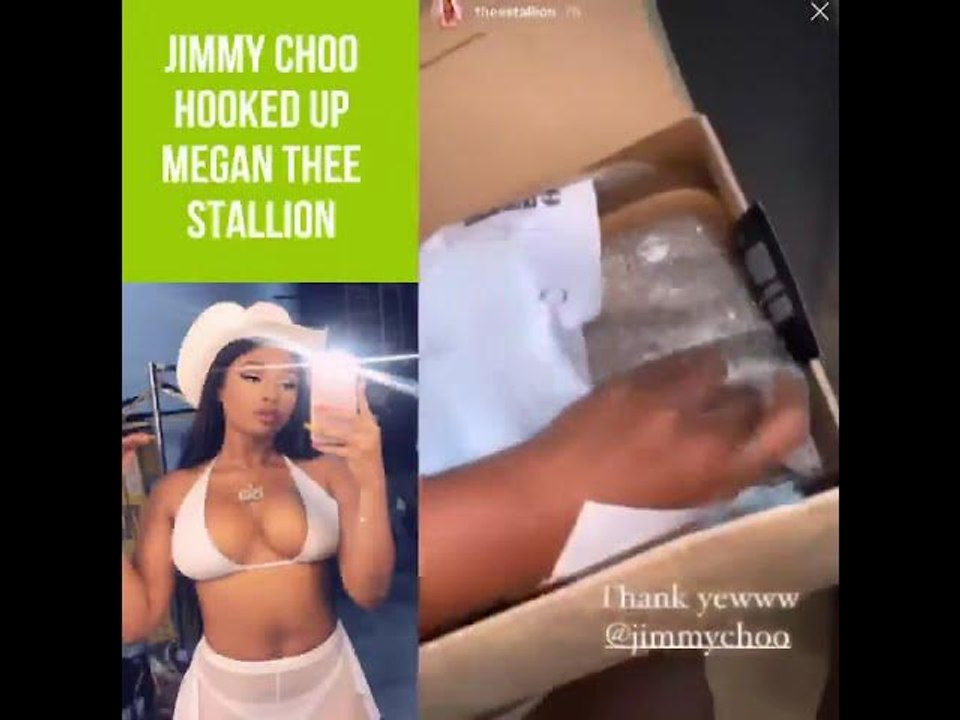 Megan Thee Stallion Gets Jimmy Choo Crystal Boots