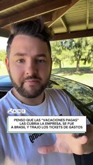 Download Video: Se fue en avión y todo  Pensó que las “vacaciones pagas” las cubría la empresa, se fue a Brasil y trajo los tickets de gastos.  Guillermo, a cargo de una fábrica, se volvió viral en TikTok después de compartir una