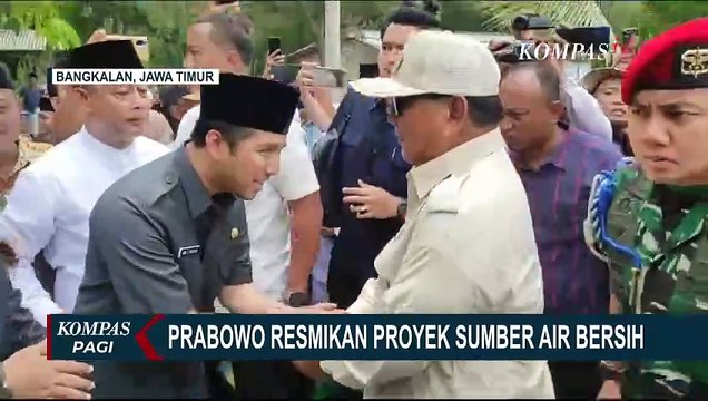 Jadi Prioritas, Menhan Prabowo Resmikan 15 Titik Sumber Air Bersih di Bangkalan