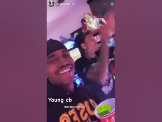 Chris Brown Shoots Hoops With Christian Combs