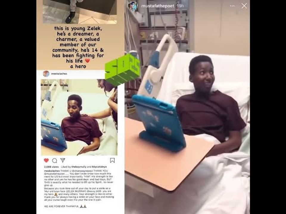 Drake Leaves Heartfelt Message For 14-Year-Old Zelek Fighting In The Hospital