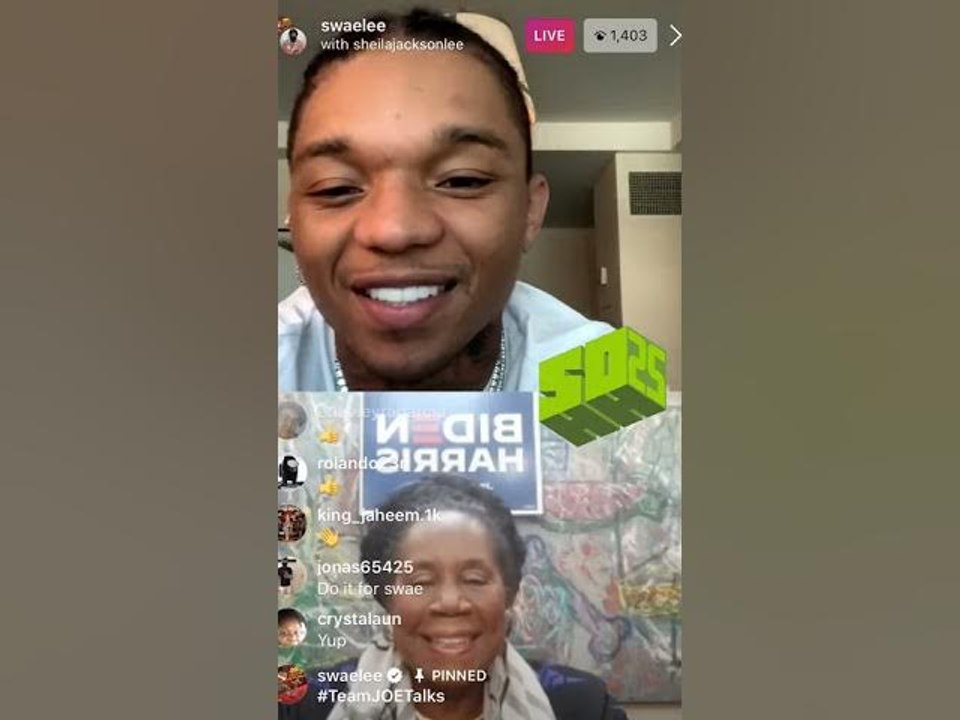Swae Lee Goes Live On IG With Rep. Sheila Jackson Lee