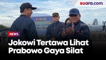 Jokowi Tertawa Lihat Prabowo Gaya Silat: Yang Kabarin Sakit Siapa?