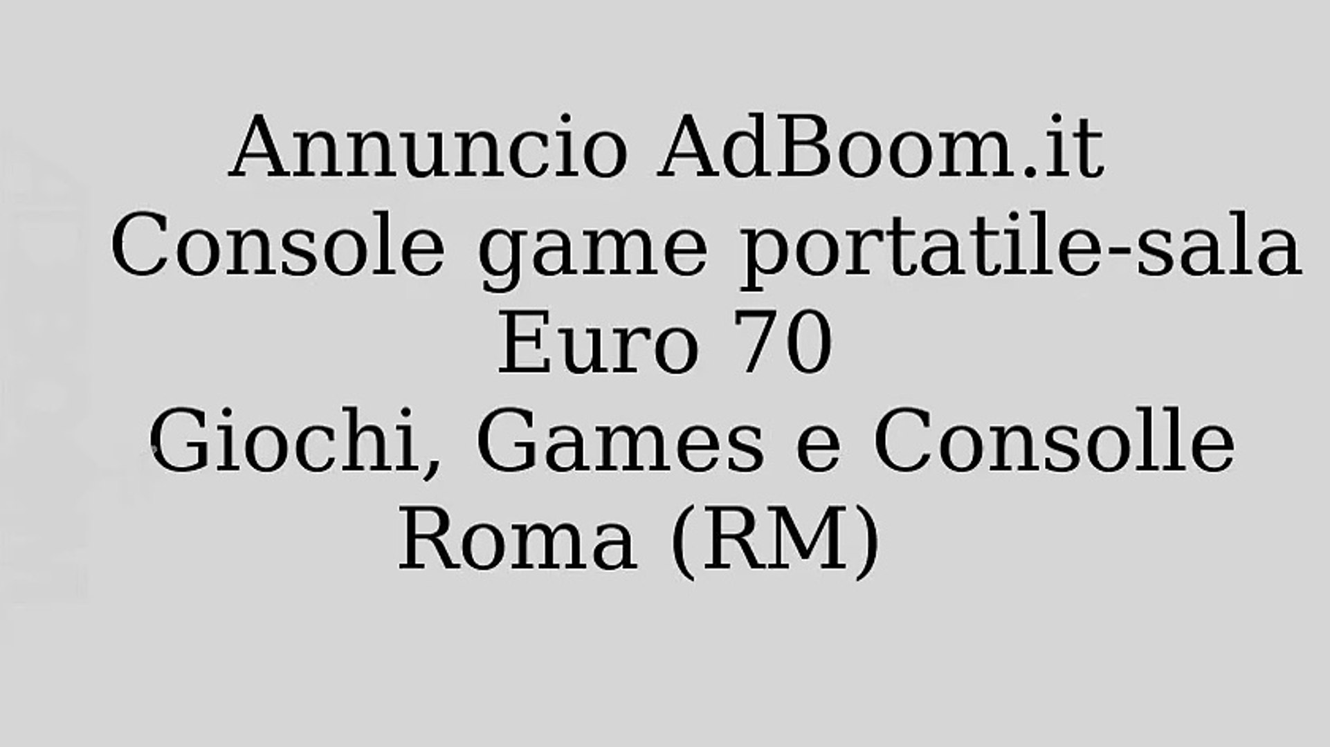 Console game portatile-sala