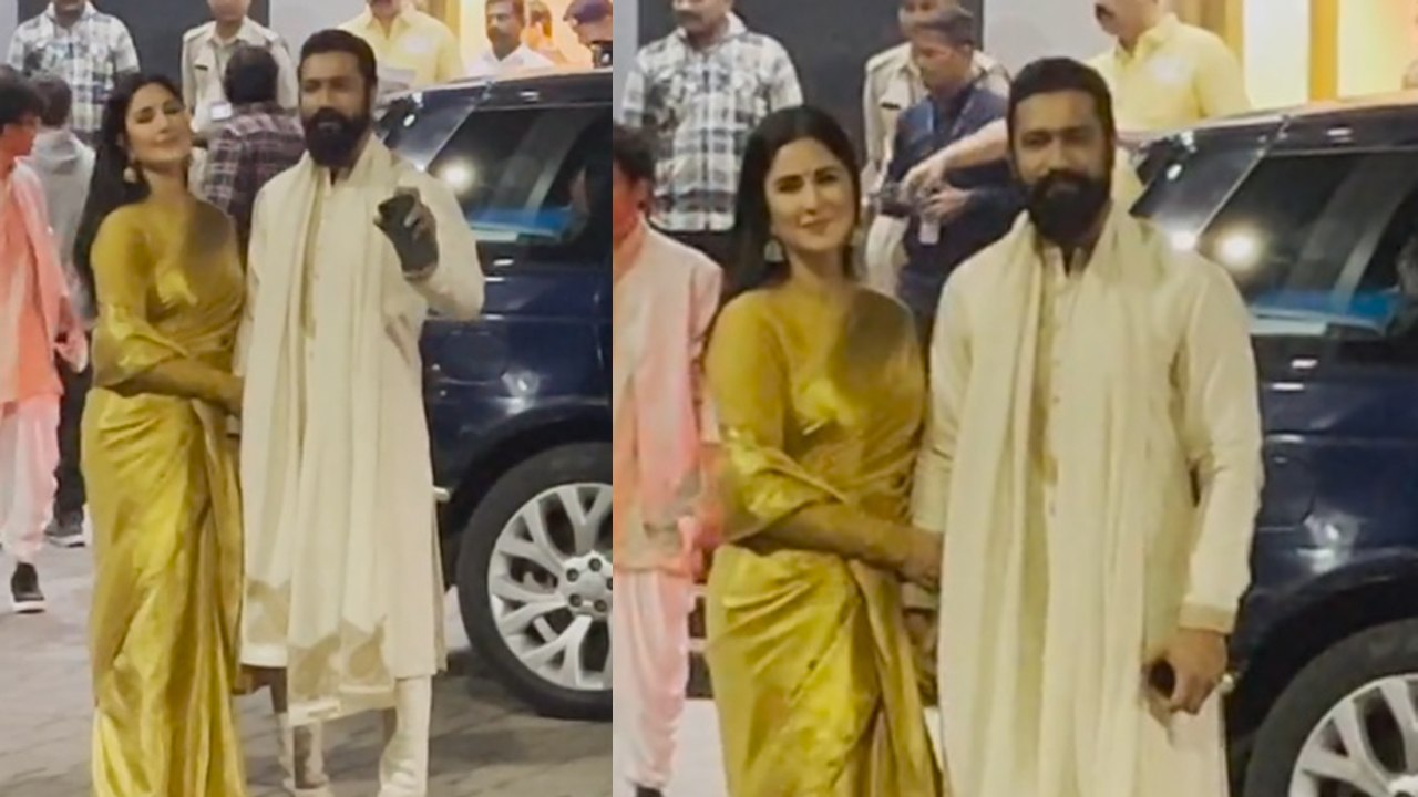 Vicky Kaushal & Katrina Kaif don traditional attires as they head to Ayodhya for Ram Mandir ceremony