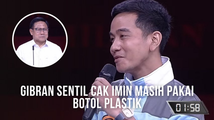 Muhaimin Iskandar (Cak Imin) Dapat Sindiran Menohok Dari Gibran. Bertanya Soal Lingkungan Hidup Tetapi Masih Menggunakan Botol Plastik