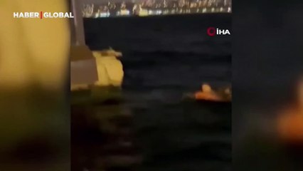 Denizde can pazarı! Karaköy'de dengesini kaybeden kişi vapurdan düştü