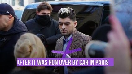 Zayn Malik insists his foot is 'fine' after it was run over by car in Paris