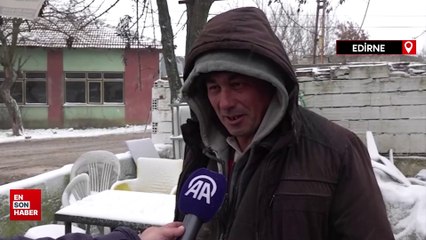 Edirne'ye kar yağdı, buğday üreticileri sevindi