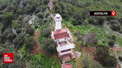 Antalya'daki Gelidonya Feneri havadan görüntülendi