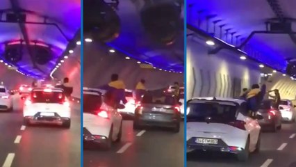 Avrasya Tüneli'nde tehlikeli yolculuk kamerada