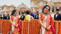 Ram Mandir Pran Pratishtha: Kangana Ranaut Inside Temple Pose देते Video Viral...|