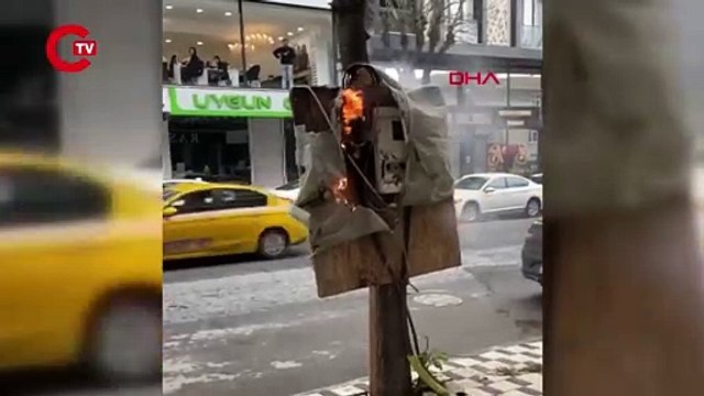 Yer: Avcılar... Binanın elektrik panosundaki patlamalar korkuttu!