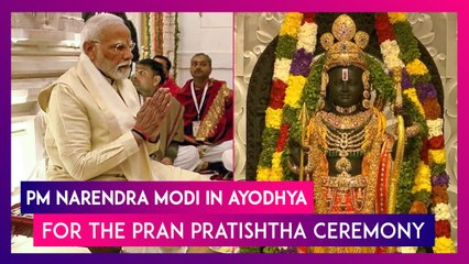 Ram Mandir Inauguration: PM Narendra Modi Reaches Ayodhya For The Pran Pratishtha Ceremony