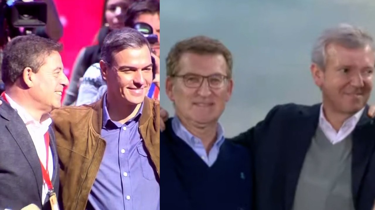 Sánchez, Feijóo y Abascal viajan a Galicia para apoyar a sus candidatos regionales