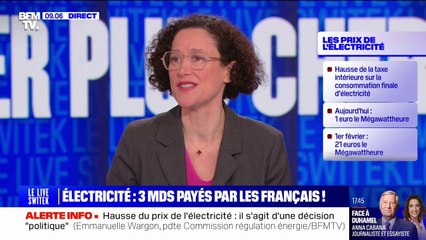 Hausse des prix de l'électricité: Emmanuelle Wargon évoque "une décision politique"
