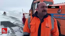 Ağrı’da ekipler 2 bin rakımda karla mücadele ediyor