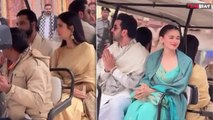 Ranbir-Alia, Vicky-Katrina arrive for Ram Temple ceremony in electric car | Ram Mandir Ayodhya