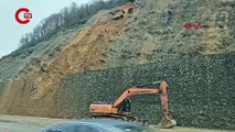 Zonguldak-Ankara yolunda heyelan: Çalışma başlatıldı