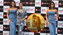 Kriti Robotic Sanon Spotted At Neha Dhupia's Popular Chat Show Shoot For Film Promotions