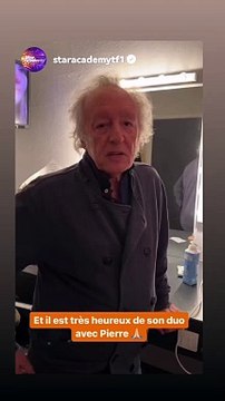 Didier Barbelivien livre ses impressions après son duo avec Pierre dans la Star Academy . TF1