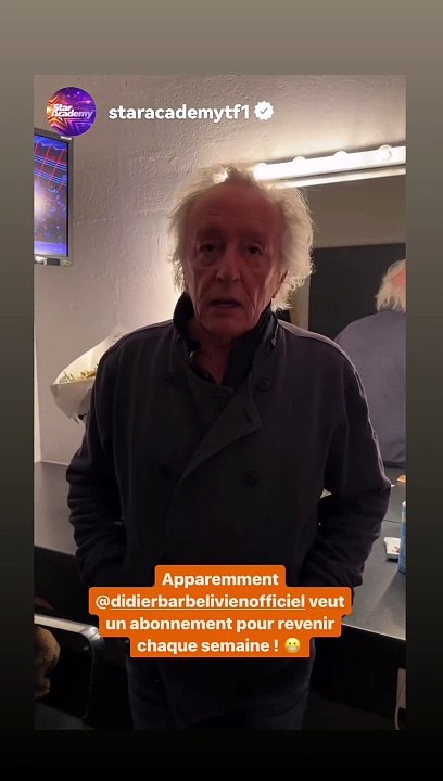 Didier Barbelivien livre ses impressions après son duo avec Pierre dans la "Star Academy". TF1