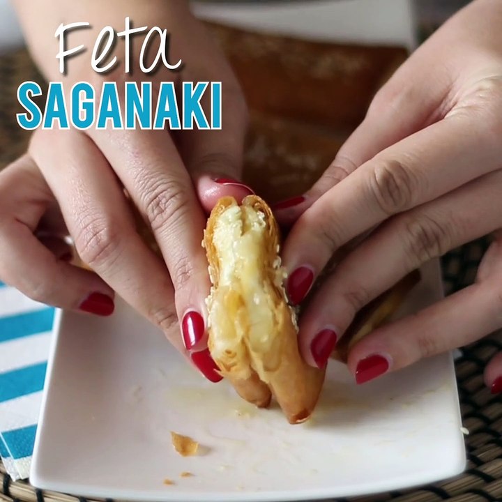 Feta saganaki, la recette grecque des croustillants de feta et miel