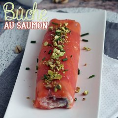 Bûche de saumon à la ricotta et aux pistaches