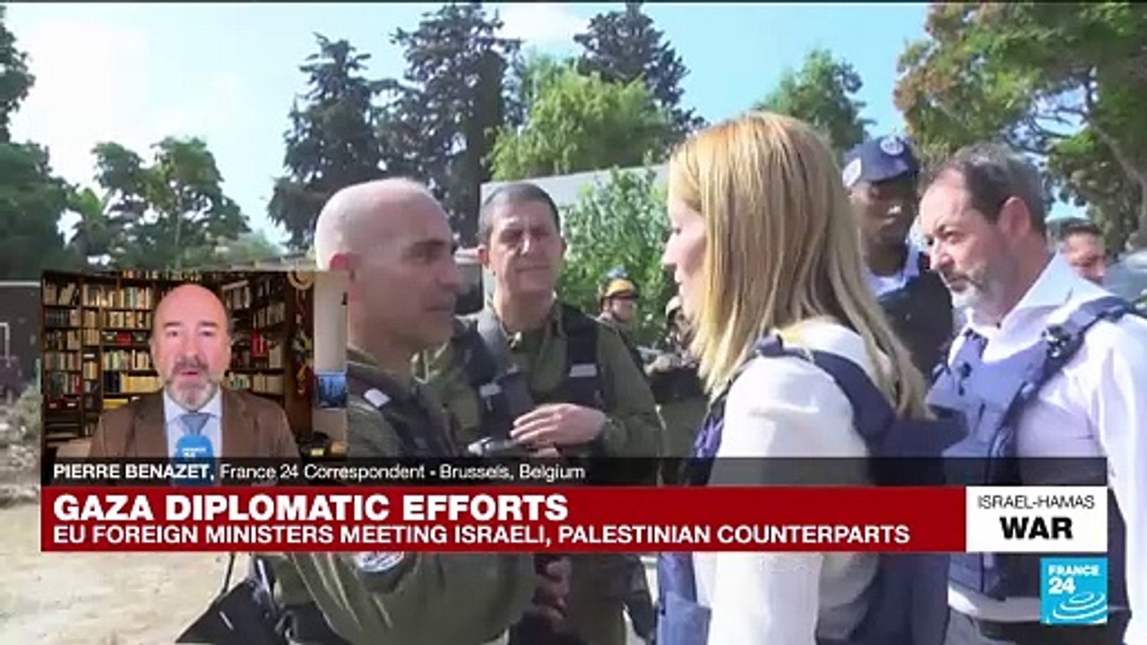 EU foreign ministers meet Israeli, Palestinian counterparts