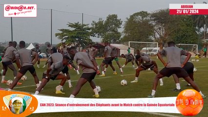 Download Video: CAN 2023:Séance d'entraînement des Éléphants avant le Match contre la Guinée Équatoriale