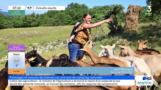 À Mirabel et Blacons, La Ferme le petit Nid , ses yaourts, fromages de chèvre, charcuteries et viandes de porc